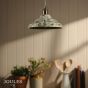 Joules Audley Pendant Green Ceramic and Matt Antique Brass