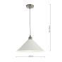 Audley End Pendant Rubbed Bronze and Cream
