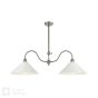 Audley End 2 Light Bar Pendant Rubbed Bronze and Cream
