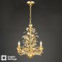 Audley End 3 Light Pendant Gold Leaf