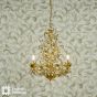 Audley End 3 Light Pendant Gold Leaf
