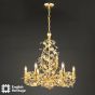 Audley End 6 Light Pendant Gold Leaf