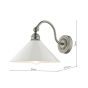 Audley End Wall Light Rubbed Bronze and Cream