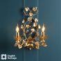 Audley End 2 Light Wall Light Gold Leaf
