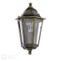 Audley End Outdoor Wall Light Hand-brushed Black/Gold and Glass IP44