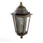 Audley End Outdoor Wall Light Hand-brushed Black/Gold and Glass IP44