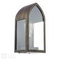 Audley End Outdoor Wall Light Hand-brushed Black/Gold and Glass IP44