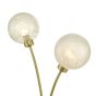 Avari 2 Light Table Lamp Satin Brass and White Frosted Glass