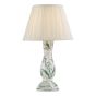 Aviara Table Lamp Green Ceramic With Ivory Pleated Shade