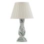 Aviara Table Lamp Green Ceramic With Ivory Pleated Shade