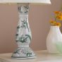 Aviara Table Lamp Green Ceramic With Ivory Pleated Shade