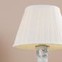 Aviara Table Lamp Green Ceramic With Ivory Pleated Shade