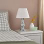 Aviara Table Lamp Green Ceramic With Ivory Pleated Shade