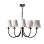 Becca 5 Light Armed Pendant Matt Black With Shade