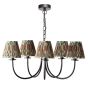 Becca 5 Light Armed Pendant Matt Black Fitting Only