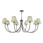 Becca 8 Light Armed Pendant Matt Black With Shade
