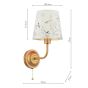 Belsay Hall Wall Light Antique Bronze With Shade