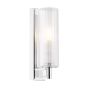 Bevin Bathroom Wall Light Polished Chrome and Ribbed Glass IP44