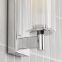 Bevin Bathroom Wall Light Polished Chrome and Ribbed Glass IP44