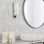 Bevin Bathroom Wall Light Polished Chrome and Ribbed Glass IP44