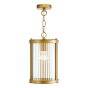 Bianka Pendant Satin Bronze and Ribbed Glass