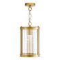 Bianka Pendant Satin Bronze and Ribbed Glass