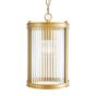 Bianka Pendant Satin Bronze and Ribbed Glass