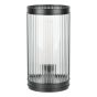 Bianka Table Lamp Matt Black and Ribbed Glass