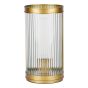 Bianka Table Lamp Satin Bronze and Ribbed Glass