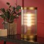 Bianka Table Lamp Satin Bronze and Ribbed Glass