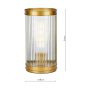 Bianka Table Lamp Satin Bronze and Ribbed Glass