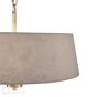 Birch 4 Light Shadelier Antique Brass and Taupe With Shade