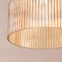 Bixby Pendant Amber Ribbed Glass and Brushed Bronze