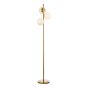 Bombazine 3 Light Floor Lamp Natural Brass and Opal Glass