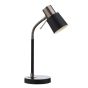 Bond Desk Lamp Matt Black and Polished Copper
