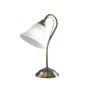Boston Table Lamp Antique Brass and Opal Glass
