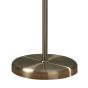 Boston 3 Light Floor Lamp Antique Brass and Opal Glass