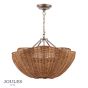 Joules Braywick 3 Light Pendant Satin Bronze and Rattan shade
