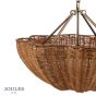 Joules Braywick 3 Light Pendant Satin Bronze and Rattan shade