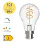 (Pack of 6) LED B22/BC GLS Light Bulb (Lamp) 7.2w 806lm 2700k