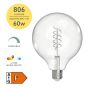 (Pack of 4) LED ES/E27 Globe Light Bulb (Lamp) 8w 806lm 2700k