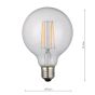 (Pack of 5) LED Medium Globe Light Bulb (Lamp) ES/E27 6W 700LM