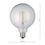 (Pack of 5) LED ES/E27 Globe Light Bulb (Lamp) 6w 700lm 2700k