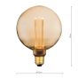 (Pack of 5) LED Large Globe Light Bulb (Lamp) ES/E27 3.5W 120LM