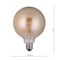 (Pack of 5) Vintage LED ES/E27 Globe Light Bulb (Lamp) 4w 140lm 1800k
