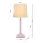 Joules Buscot Table Lamp Matt Pink and Matt Antique Brass With Shade