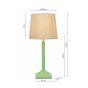 Joules Buscot Table Lamp Matt Green With Shade