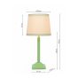 Joules Buscot Table Lamp Matt Green and Matt Antique Brass With Shade