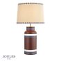 Joules Carlton Table Lamp Red and Matt Antique Brass With Shade