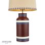 Joules Carlton Table Lamp Red and Matt Antique Brass With Shade